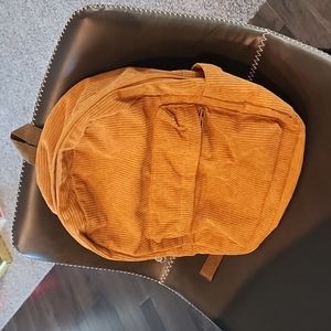 Boho style corduroy backpack purse